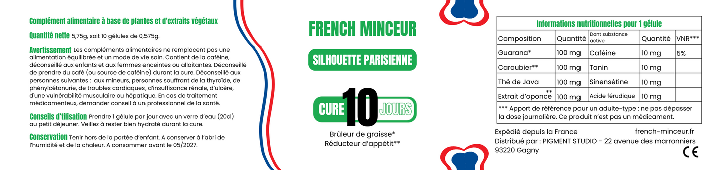 Gélule minceur - Silhouette parisienne - 10 jours